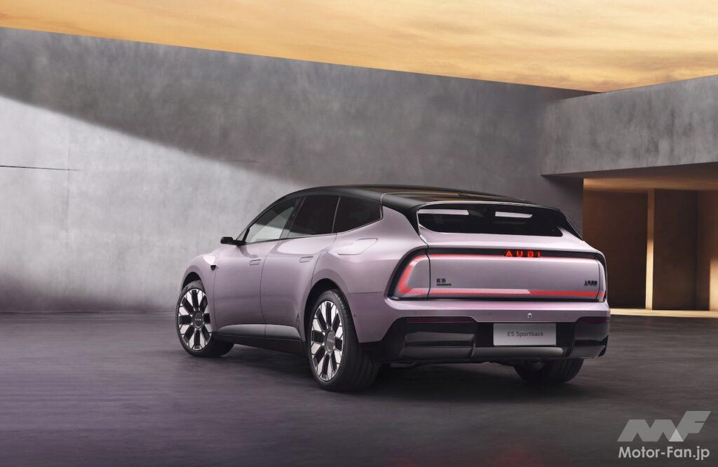 アウディが中国で展開する新ブランド「AUDI」のフル電動クロスオーバー「E5 スポーツバック」。