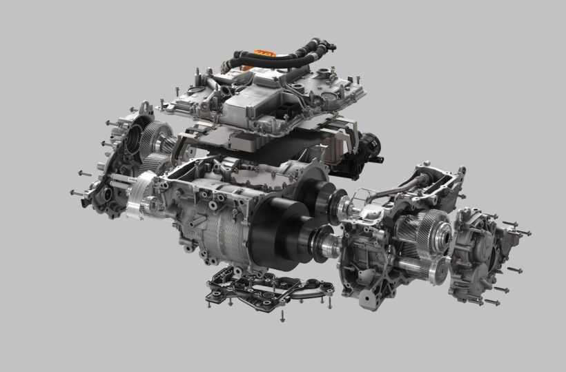 BMW M社が専用開発した、「BMW M ノイエ クラッセ」のフル電動パワートレイン。