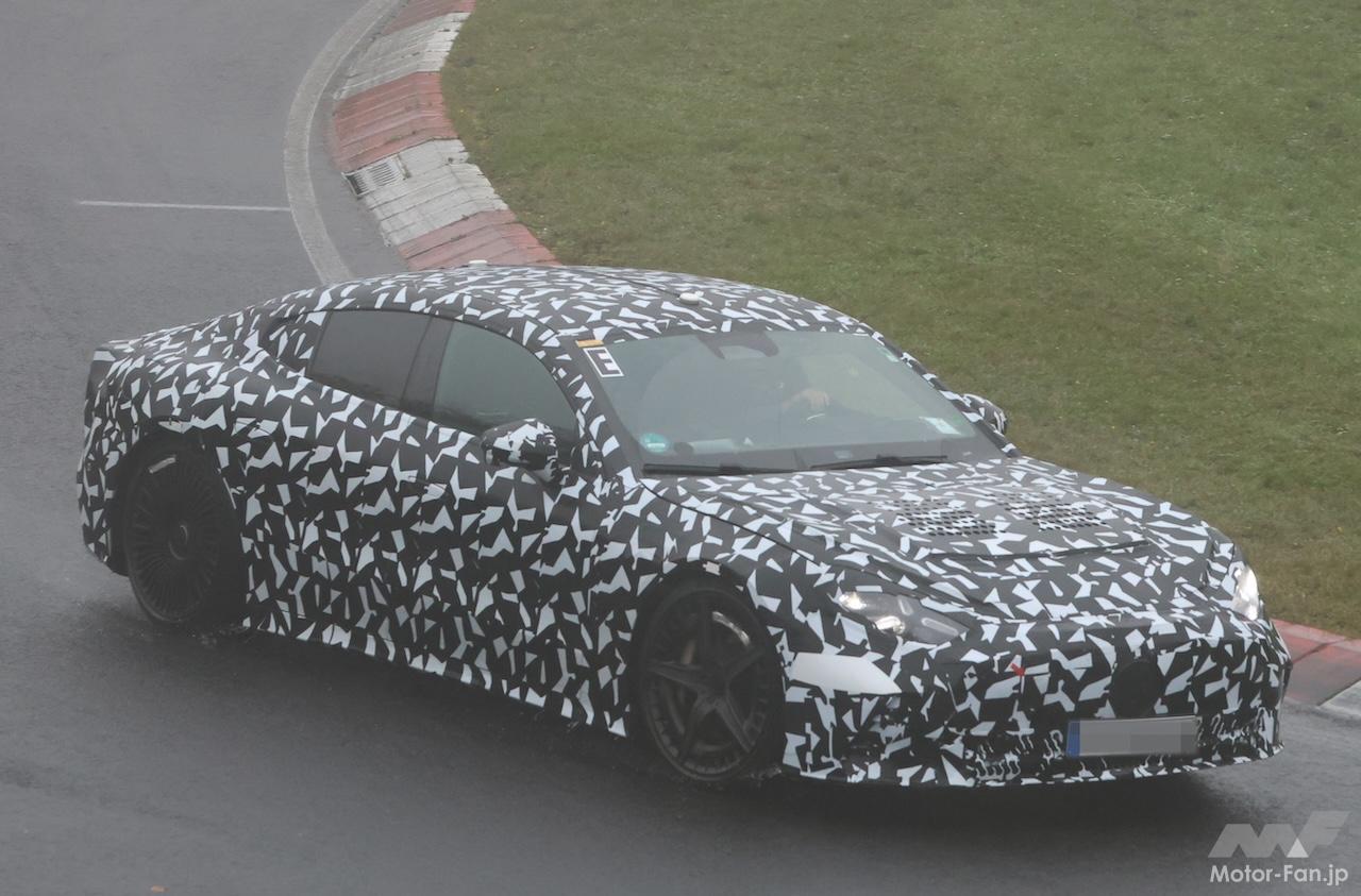メルセデスAMG史上もっとも過激なクーペ、「GT EV」が土砂降りのニュル