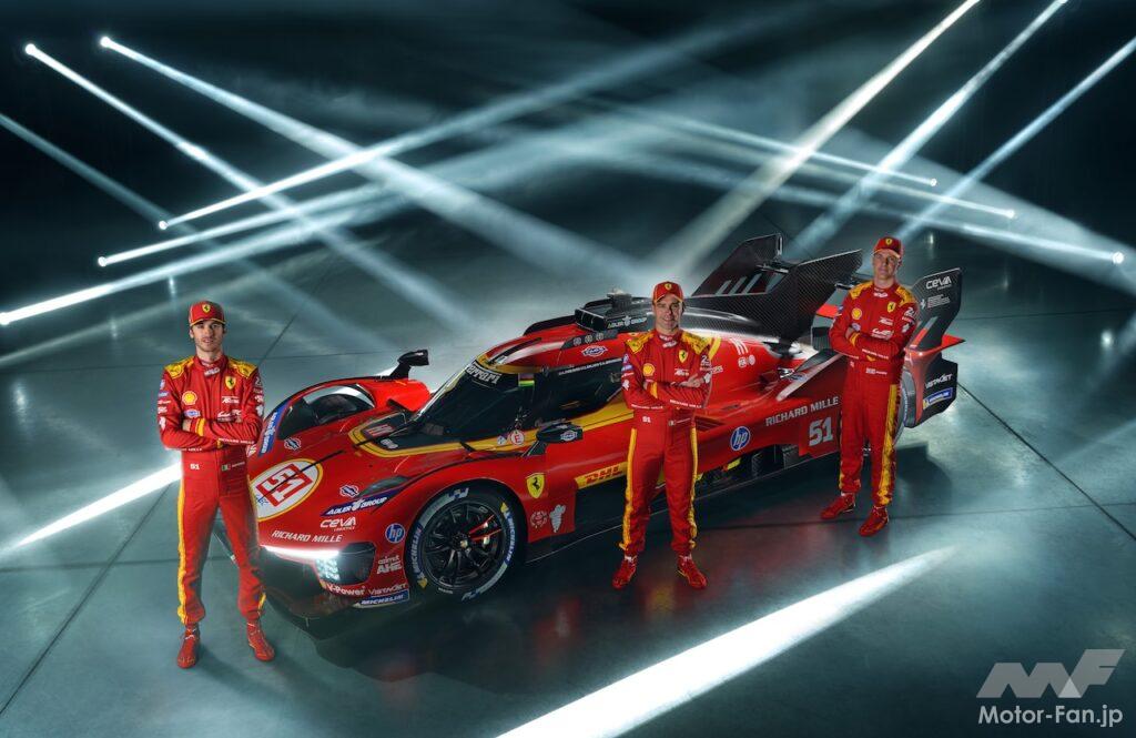 フェラーリ 499Pの51号車をドライブする、アレッサンドロ・ピエール・グイディ、ジェームス・カラド、アントニオ・ジョヴィナッツィ。