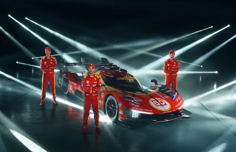 フェラーリ 499Pの50号車をドライブする、アントニオ・フォコ、ミゲル・モリーナ、ニクラス・ニールセン。