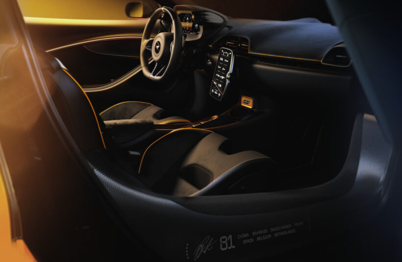 「 アルトゥーラ スパイダー MCL39 チャンピオンシップ エディション」のインテリア。