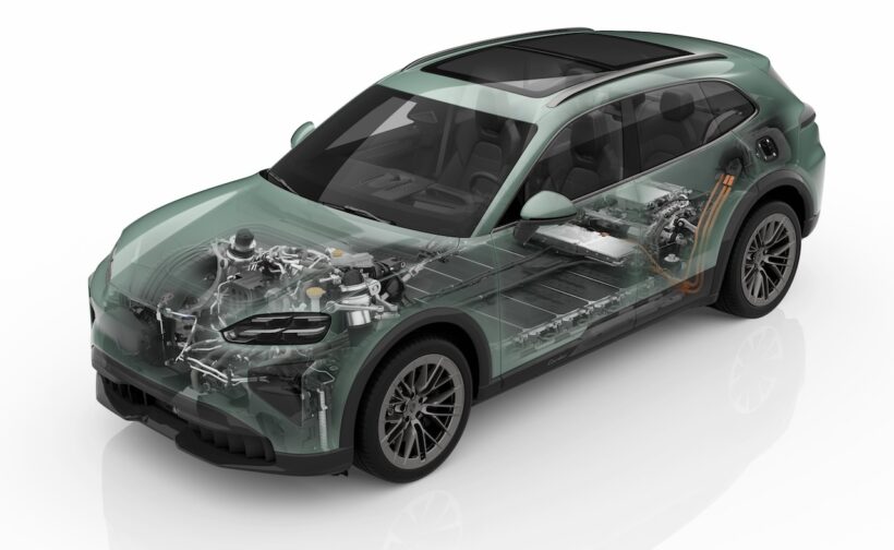 最新フル電動パワートレインを搭載する、新型「ポルシェ カイエン・エレクトリック」。