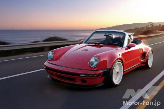 「ポルシェ 911 カレラ カブリオレ リイマジンド バイ シンガー」の走行シーン。