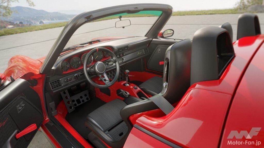 「ポルシェ 911 カレラ カブリオレ リイマジンド バイ シンガー」のインテリア。