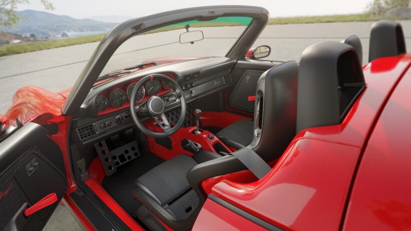 「ポルシェ 911 カレラ カブリオレ リイマジンド バイ シンガー」のインテリア。