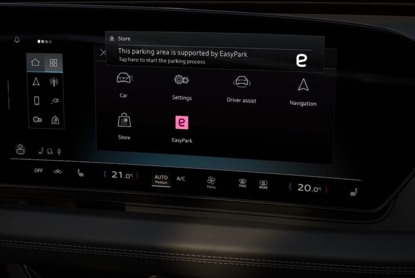 「EasyPark」は、ヨーロッパ約1300都市・6万ヵ所以上のパーキングポイントをカバーし、自動的に駐車料金を支払うことができる。