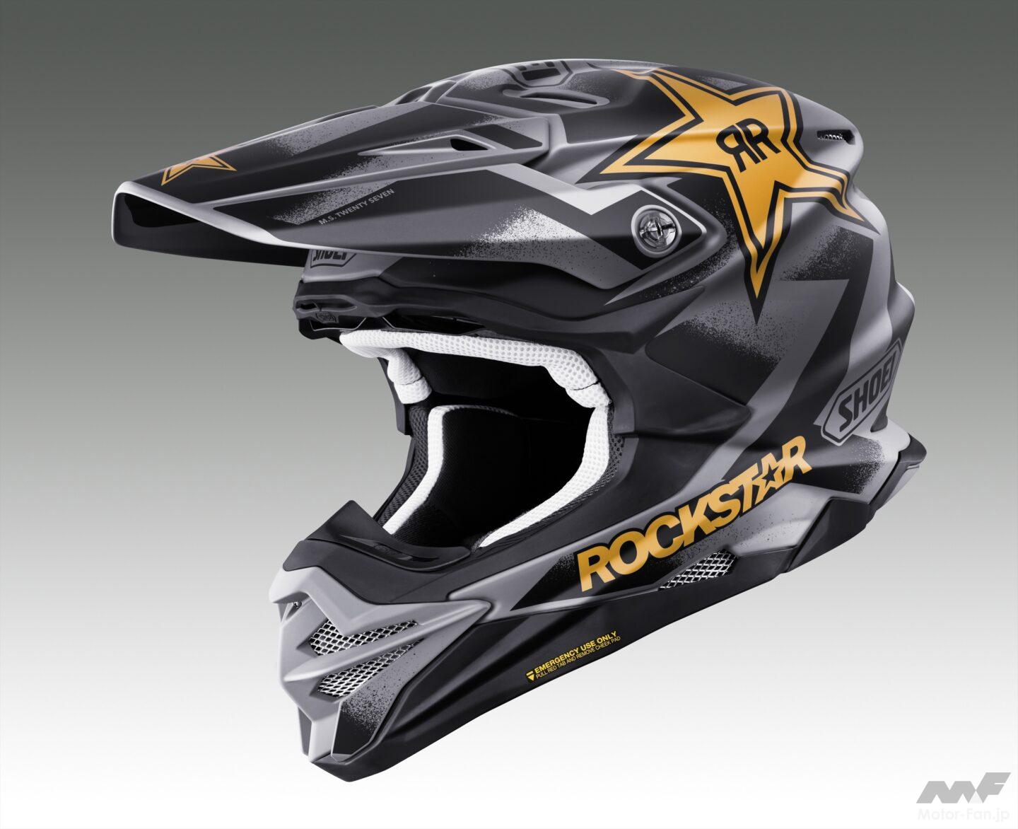 ロックスターの☆マーク！ SHOEI 「VFX-WR」に新柄「Malcolm Stewart