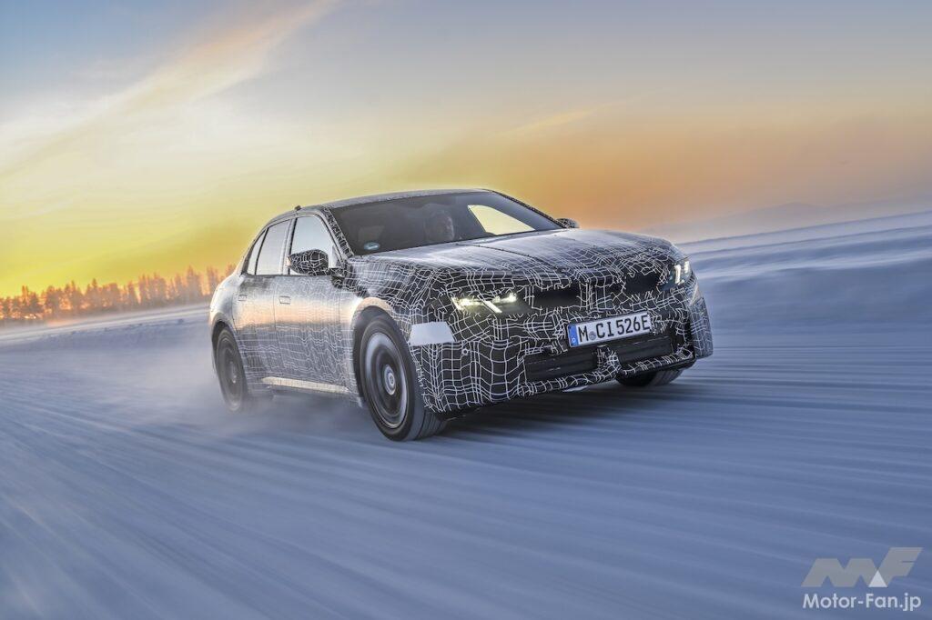 スウェーデン・アルイェプローグで行われた、フル電動新型セダン「BMW i3」の寒冷地テスト。