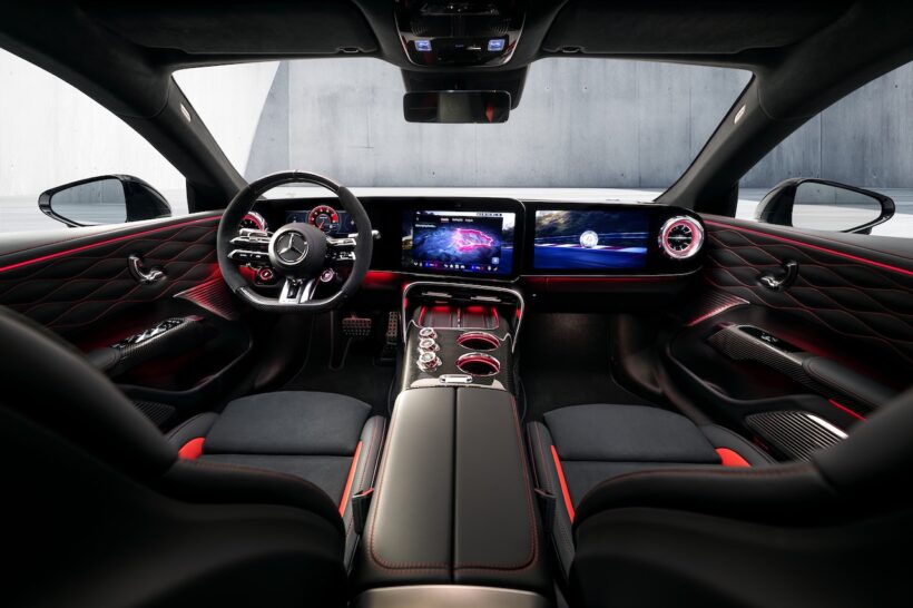フル電動GT「メルセデス AMG GT 4ドアクーペ」のインテリア。