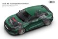 「アウディ RS 3 コンペティション リミテッド」の2.5リッター直列5気筒TFSIガソリンターボ。