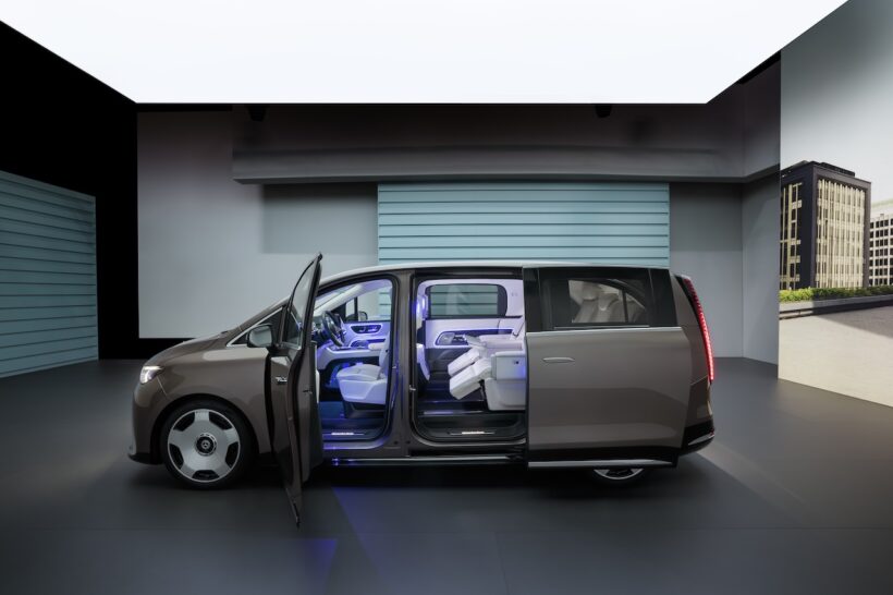 フル電動MPV「メルセデス・ベンツ VLE」のエクステリア。
