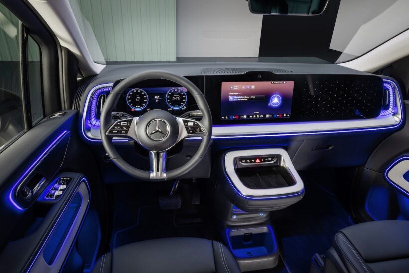 フル電動MPV「メルセデス・ベンツ VLE」のインテリア。