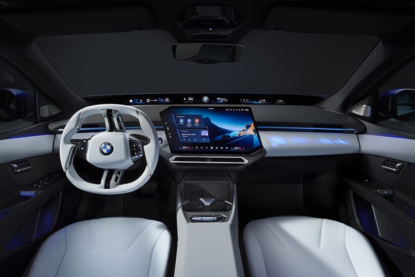 新型フル電動セダン「BMW i3 50 xDrive」のインテリア。