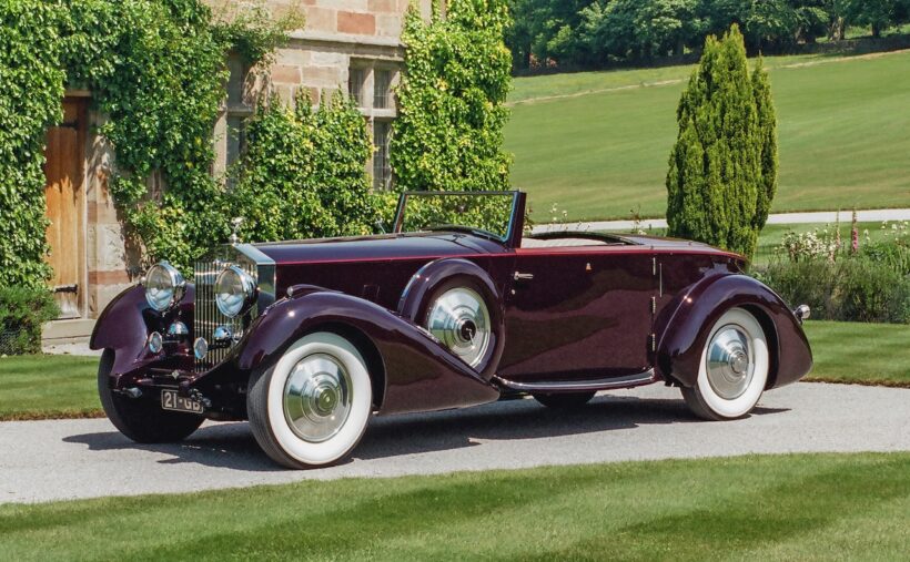 ロールス・ロイスの歴史的なビスポークモデル、「ファントム II コンチネンタル ドロップヘッドクーペ（1934）」。