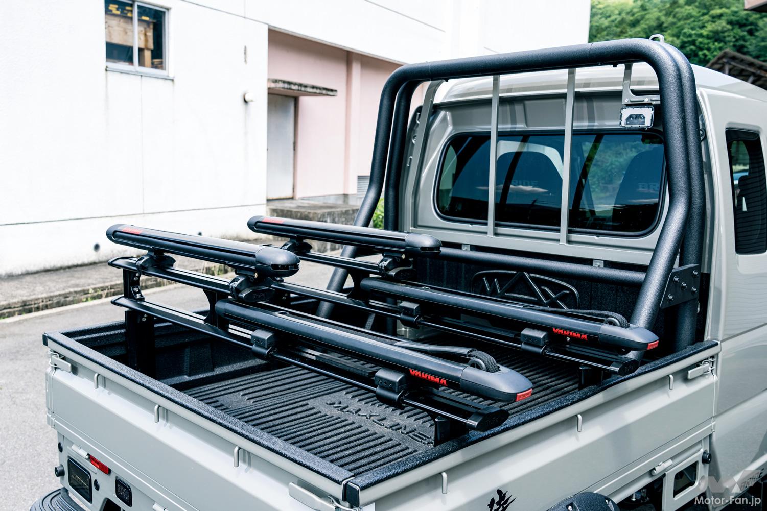 ★お取引決定しました★☆用途様々☆ 丸太 薪 軽トラック荷台あおりまで積み放題 車種により価格変動あり その空間、まだ使える！」穴あけ不要で軽トラの積載力アップしちゃう