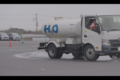 散水車でウエット路面を作る