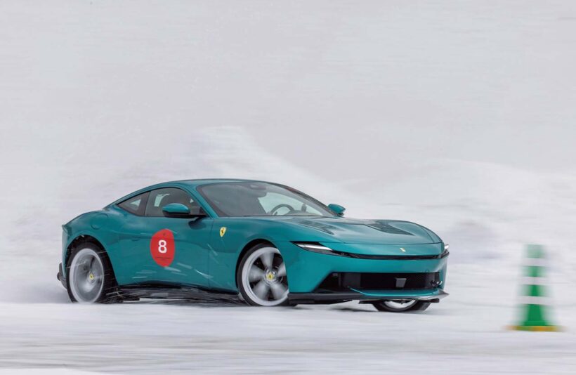 雪の上でフェラーリを走らせる。そんな経験はめったにできない。フェラーリ・ジャパンが顧客向けに開催したスノードライブは、フェラーリの新たな一面を見るいい機会となった。
