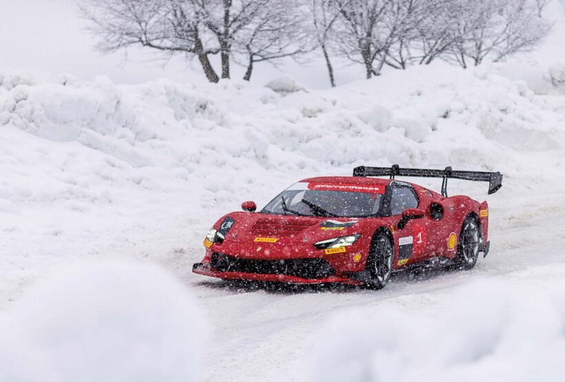 雪の上でフェラーリを走らせる。そんな経験はめったにできない。フェラーリ・ジャパンが顧客向けに開催したスノードライブは、フェラーリの新たな一面を見るいい機会となった。