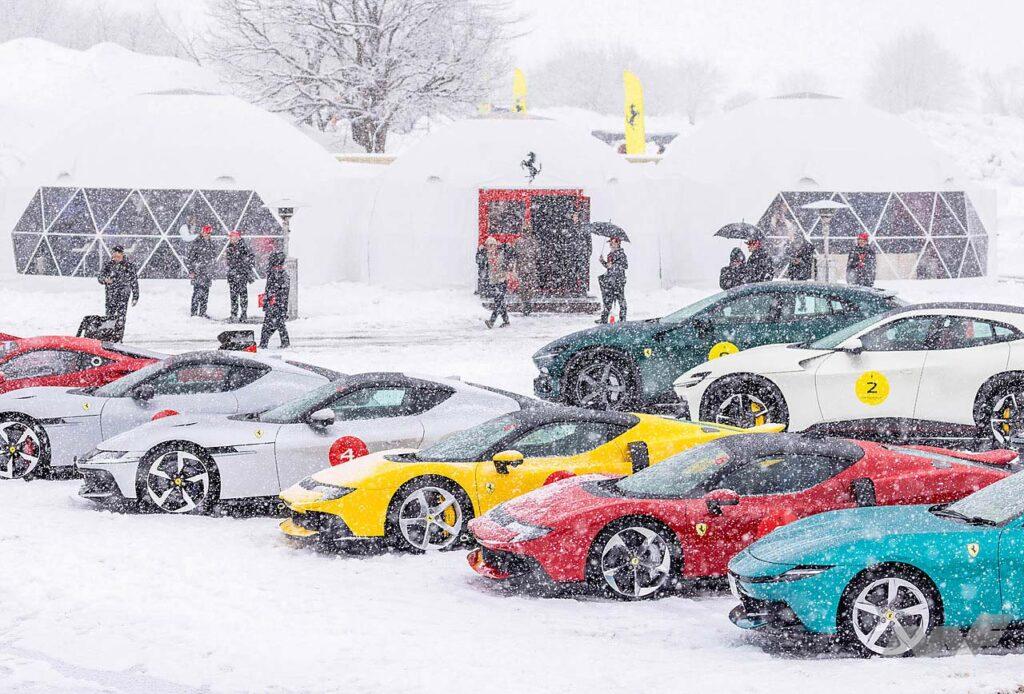 雪の上でフェラーリを走らせる。そんな経験はめったにできない。フェラーリ・ジャパンが顧客向けに開催したスノードライブは、フェラーリの新たな一面を見るいい機会となった。