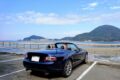 オープンカーと風景
