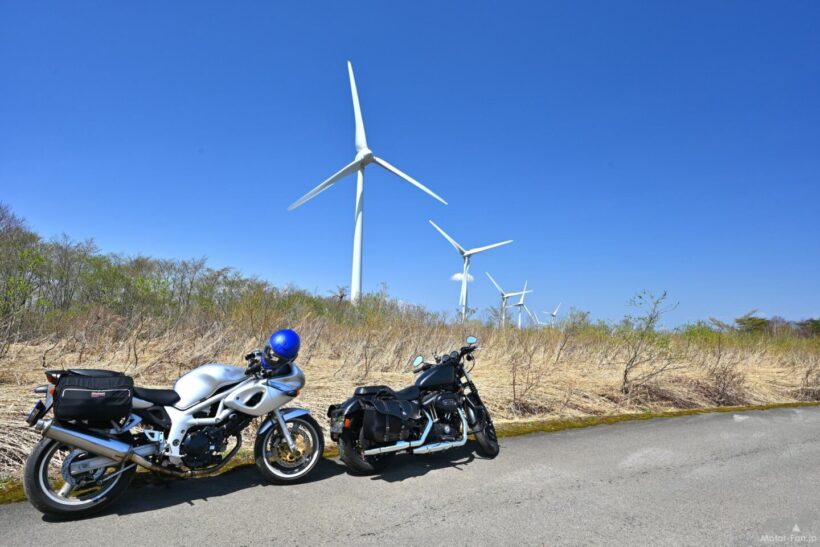 バイクと背景