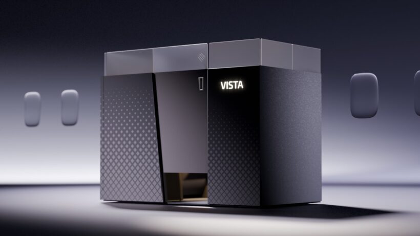 ステランティス デザインスタジオが共同開発した旅客機のビジネスクラスシート「VISTA」コンセプト。
