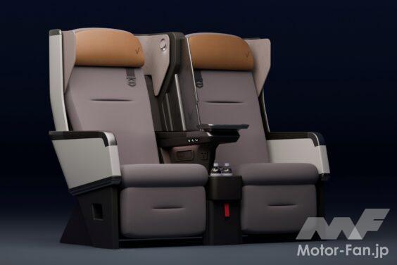 ステランティス デザインスタジオが発表した、ビジネスクラス向けの新たなシートプラットフォーム "eForma"。