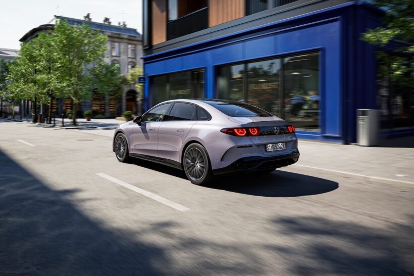 フル電動パワートレインを搭載する新型「メルセデス・ベンツ Cクラス」のエクステリア。