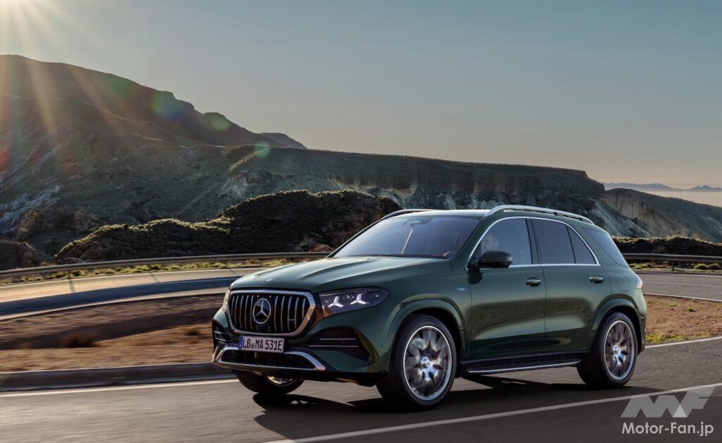 「メルセデス AMG GLE 53 ハイブリッド 4MATIC+」改良新型の走行シーン。