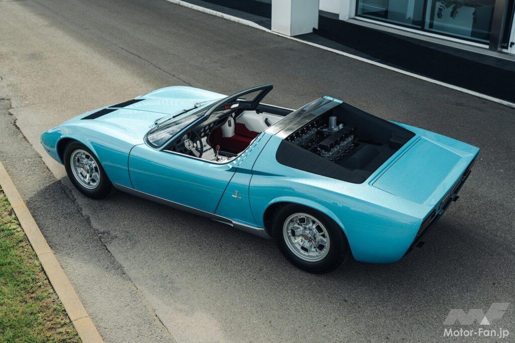 ランボルギーニのV12ロードスターの起源は、1968年にデビューした「ミウラ ロードスター」まで遡ることができる。