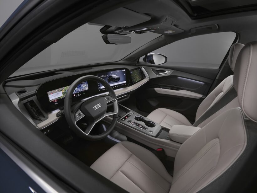 「アウディ Q4 SUV e-tron」改良新型のインテリア。