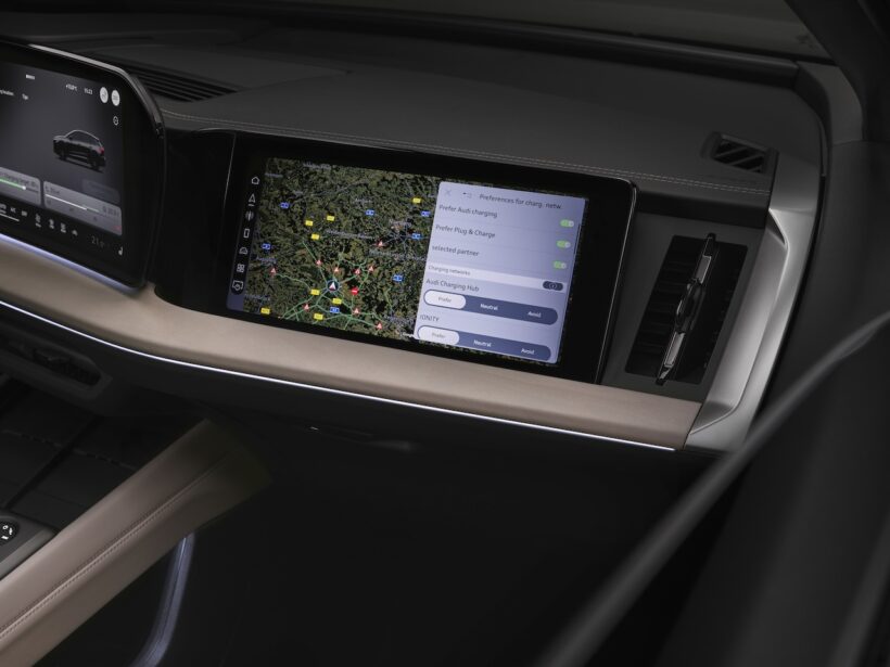 「アウディ Q4 SUV e-tron」改良新型のインテリア。