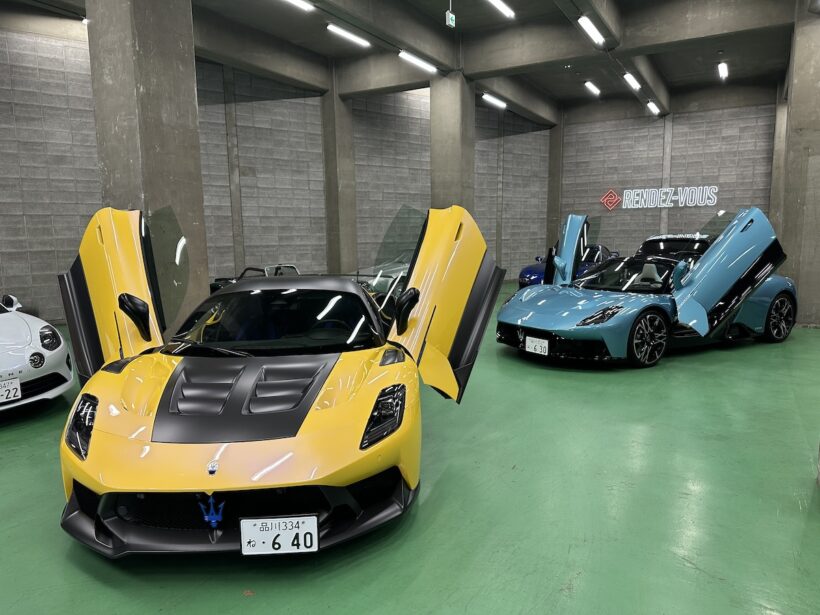「マセラティ MCプーラ チェロ」と「GT2ストラダーレ」。ランデブーにて。