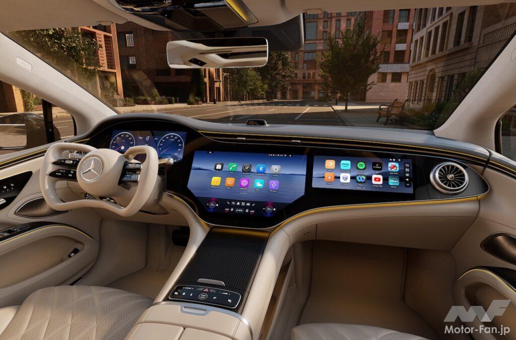 「メルセデス・ベンツ EQS」改良新型のインテリア。