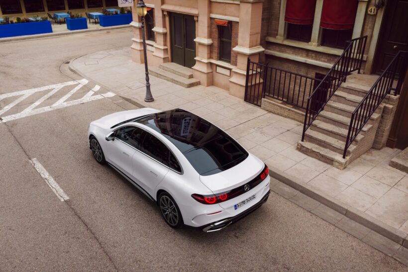 フル電動パワートレインを搭載する新型「メルセデス・ベンツ Cクラス」のエクステリア。