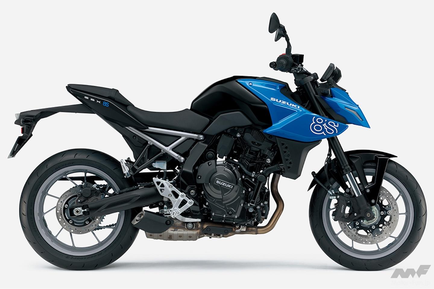 新色追加や環境性能が向上！ スズキ、大型二輪車「GSX-8S」「GSX-8R