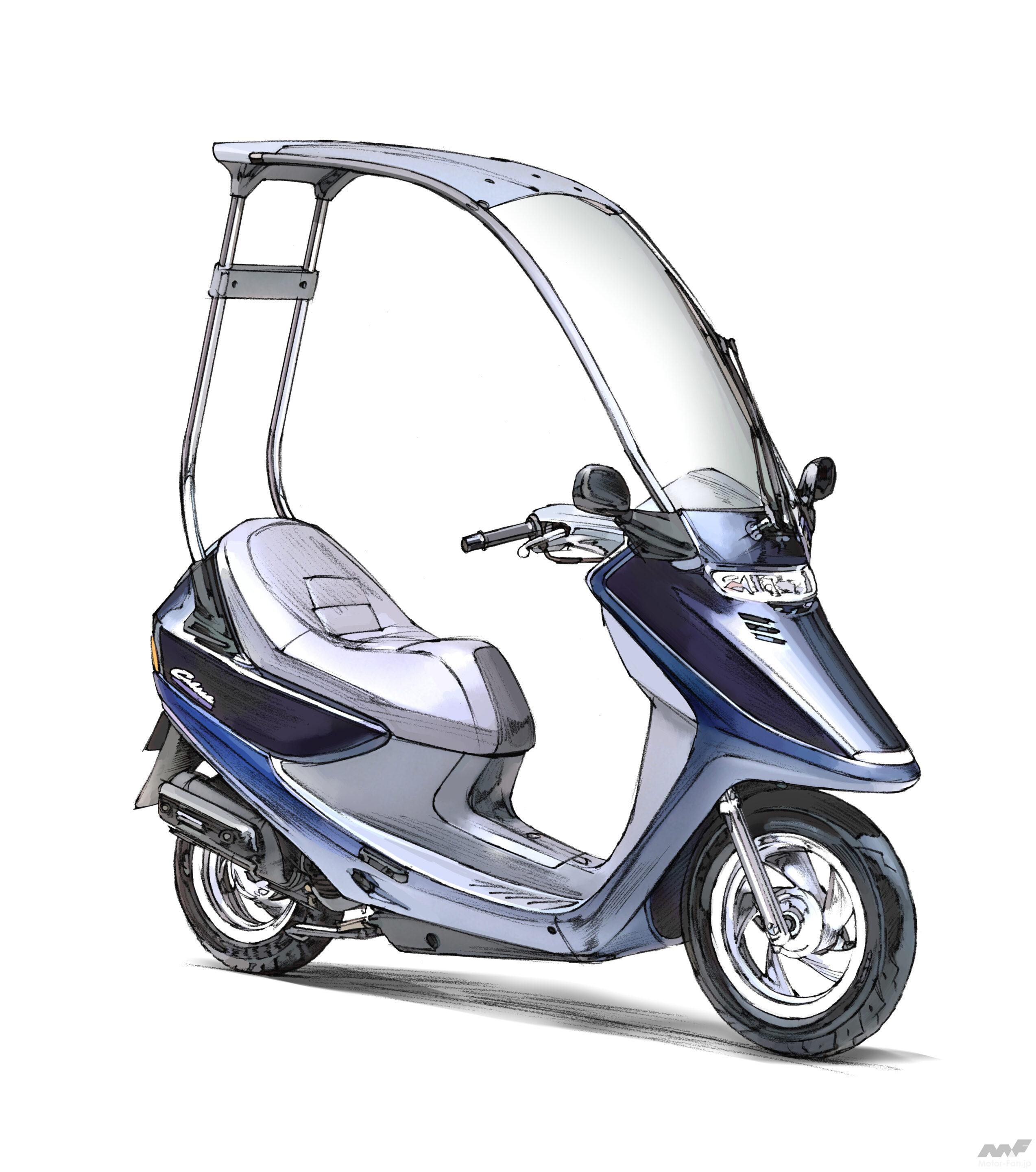 【配達無料】キャビーナ90　屋根付きスクーター 量産市販車初の屋根付きスクーター「ホンダキャビーナ」を発売 | Honda
