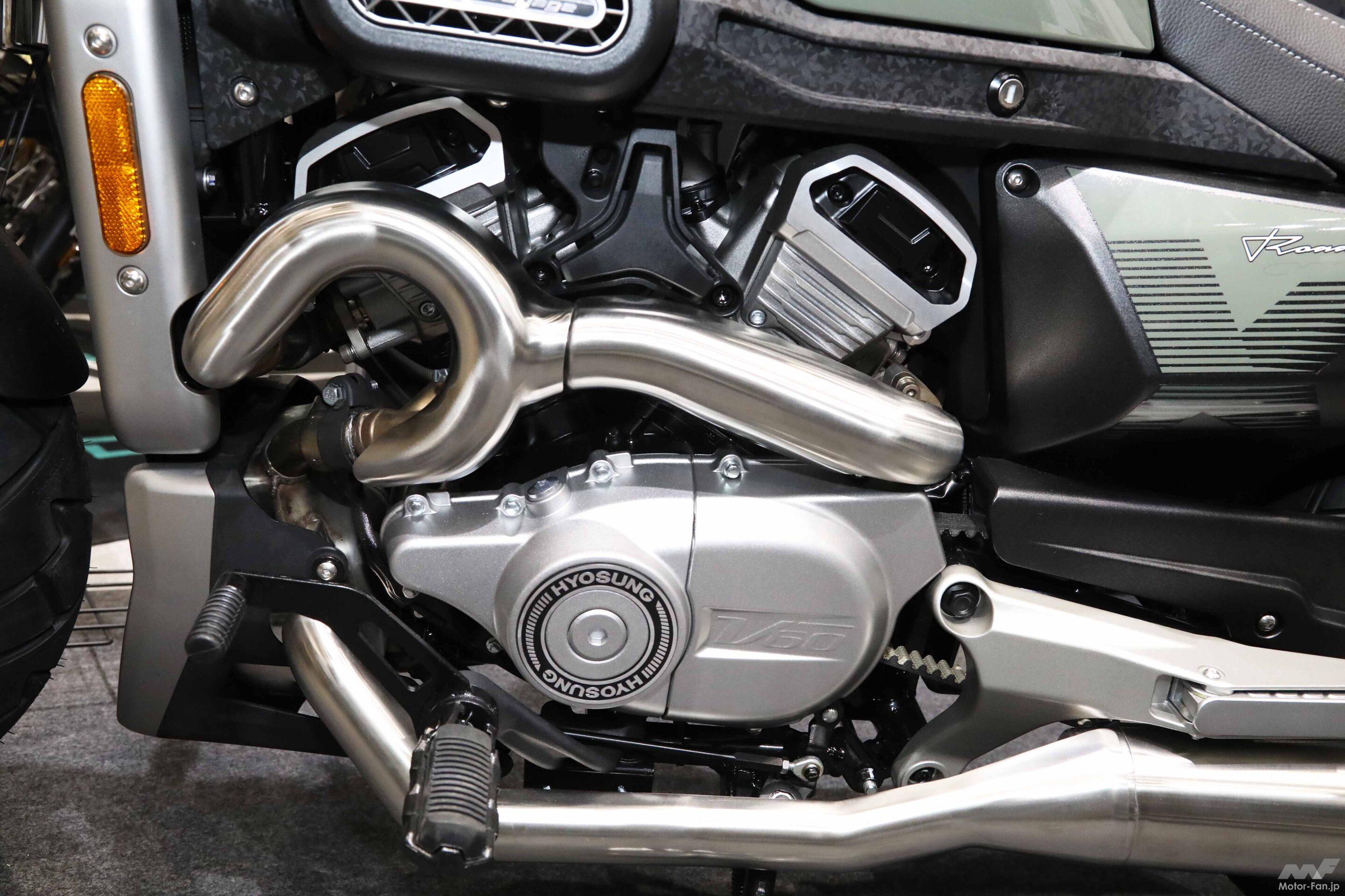 60°V型2気筒、125ccと250ccの新クルーザー。「HYOSUNG」から気になる2