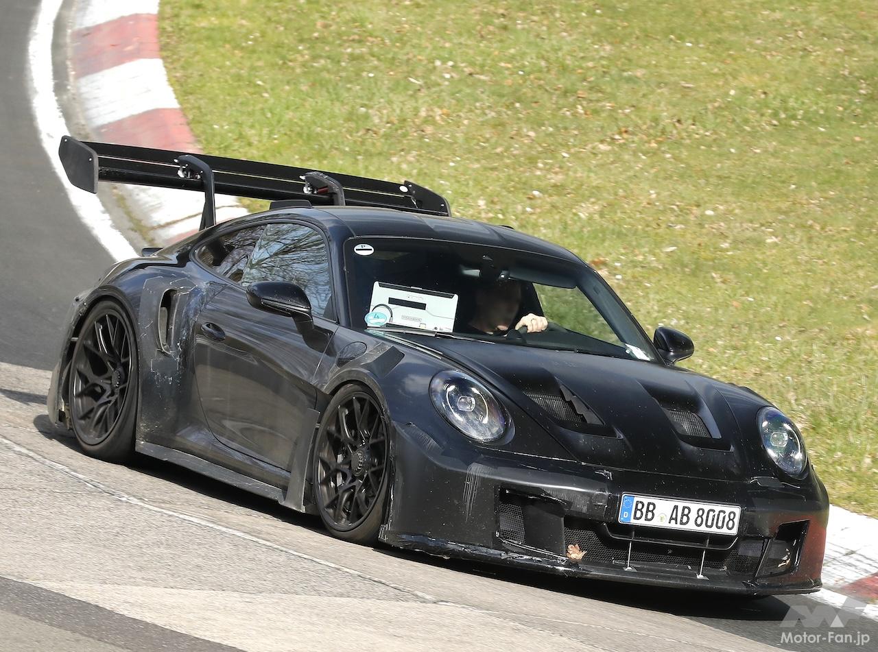 ポルシェ911 GT3 RSにターボ化の兆候？ 改良型992.2プロトタイプを解析