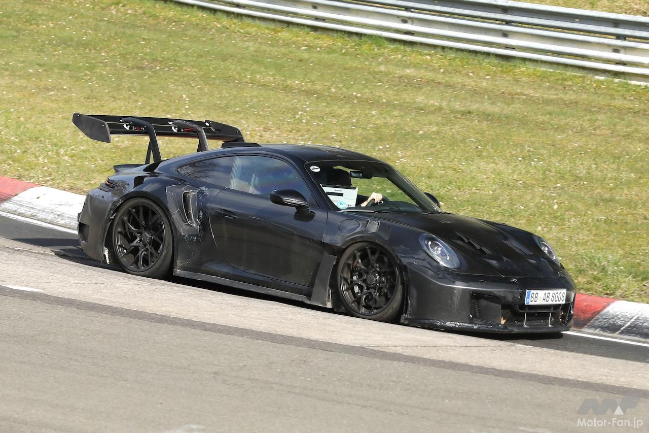 ポルシェ911 GT3 RSにターボ化の兆候？ 改良型992.2プロトタイプを解析