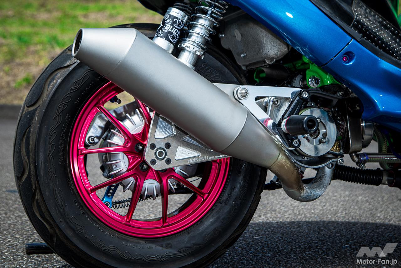 ミニバイクレース用の131ccとなっているグランドアクシスを最高速仕様