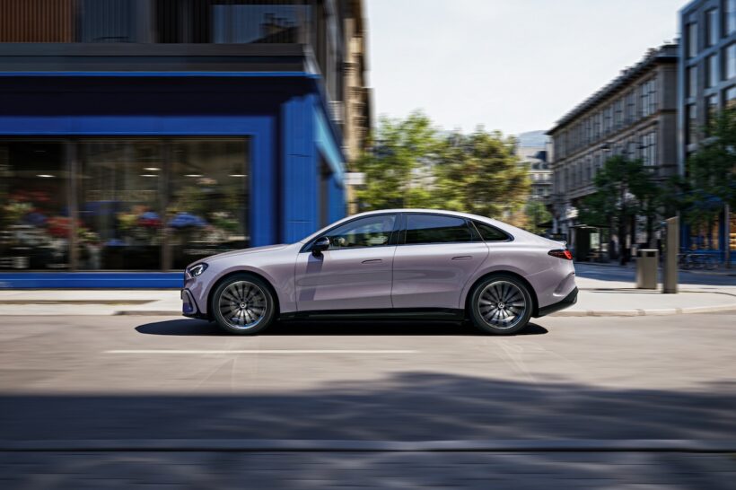 フル電動パワートレインを搭載する新型「メルセデス・ベンツ Cクラス」のエクステリア。
