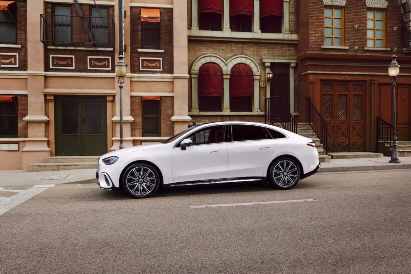 フル電動パワートレインを搭載する新型「メルセデス・ベンツ Cクラス」のエクステリア。
