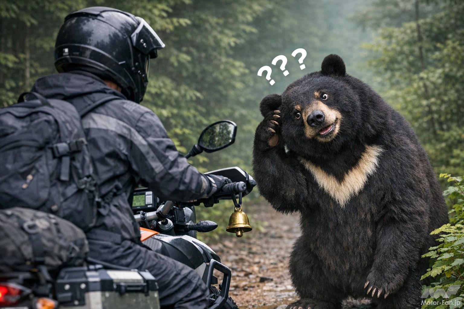 その林道、大丈夫？」クマ出没急増の今、“バイクで使える熊鈴”モトベル