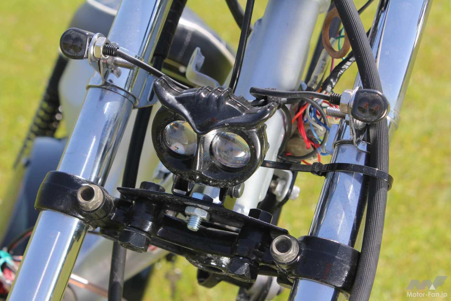 150mm延長で別モノに!?】CBX125足周り流用で仕上げた“ロングフォーク