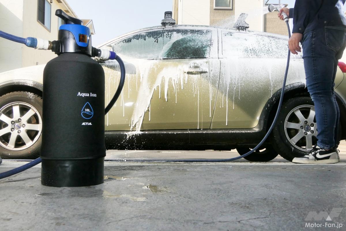 純水なら洗車後の拭き上げなしでも水ジミが残らない!? 1回130円の純水洗車が洗車の常識を変える！