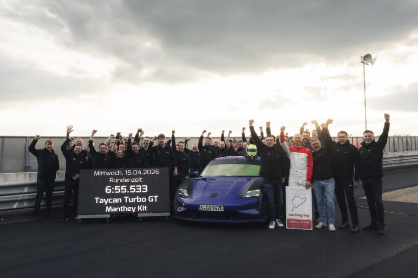ポルシェ タイカン ターボGT ヴァイザッハ・パッケージ装着車用「マンタイ・キット」。