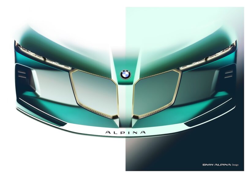 デザインコンセプト「ヴィジョン BMW アルピナ」のデザインスケッチ。