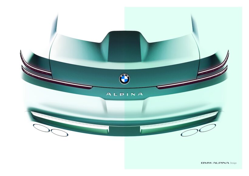 デザインコンセプト「ヴィジョン BMW アルピナ」のデザインスケッチ。